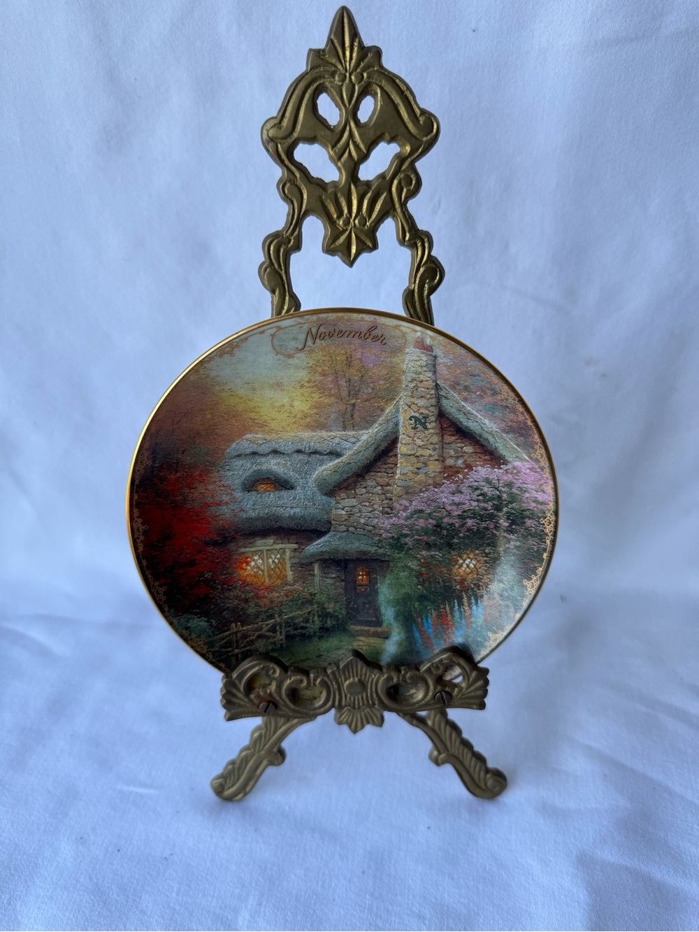 Thomas Kinkade/Bradford Exchange November Autumn at Ashley’s Cottage